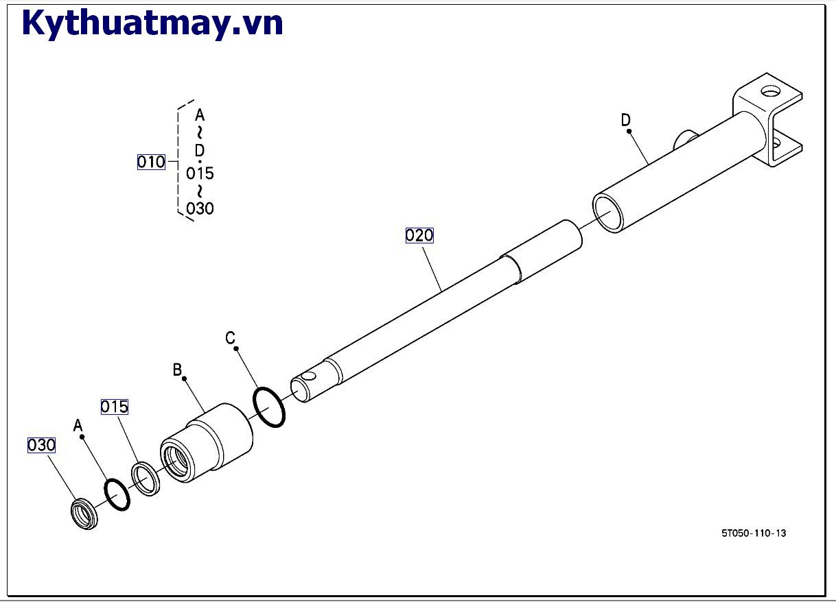 Xilanh máy nâng lõi quấn ( những bộ phận cấu thành)